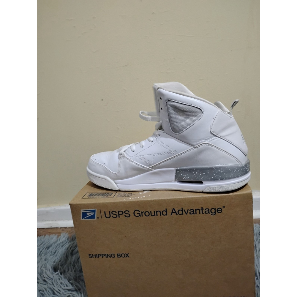 Nike Air Jordan(2013) Flight SC-3 Men Size 11.5 White Silver Sneakers 629877-100 - Picture 9 of 12